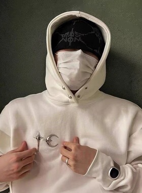 2025新款!TC THUG CLUB小众潮牌美式秋冬纯棉男士情侣连帽卫衣