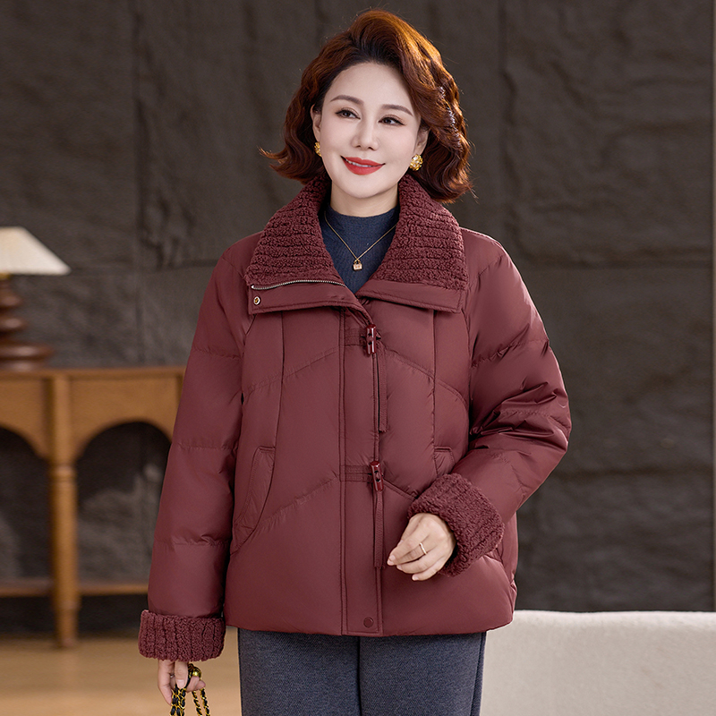 50多岁妈妈冬装羽绒棉服2025新款中老年秋冬棉衣外套保暖小棉袄女