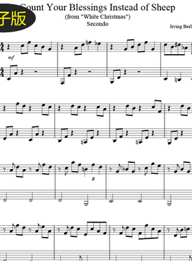 Count Your Blessings Instead of Sheep圣诞双钢四手联弹谱 f487