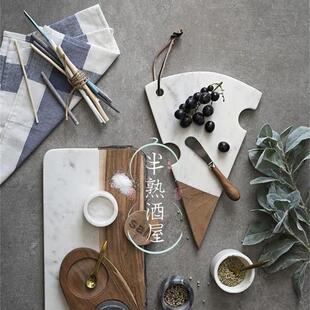 大理石托盘寿司蛋糕托盘午茶试吃果盘网红点心盘甜品架北欧轻奢下