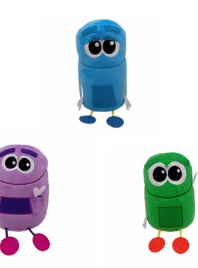 现货动漫英文绘本故事storybots 机器人毛绒公仔玩具