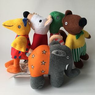 包邮英国手绘本Maisy小鼠波波朋友大象鳄鱼松鼠 小黄鸟毛绒玩具