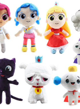 Aurora True Bartleby 小真与彩虹王国 紫色猫阿布毛绒玩具