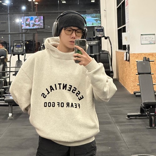 黑胶囊FOG FEAR OF GOD 复线ESSENTIALS高街美式23aw街头连帽卫衣