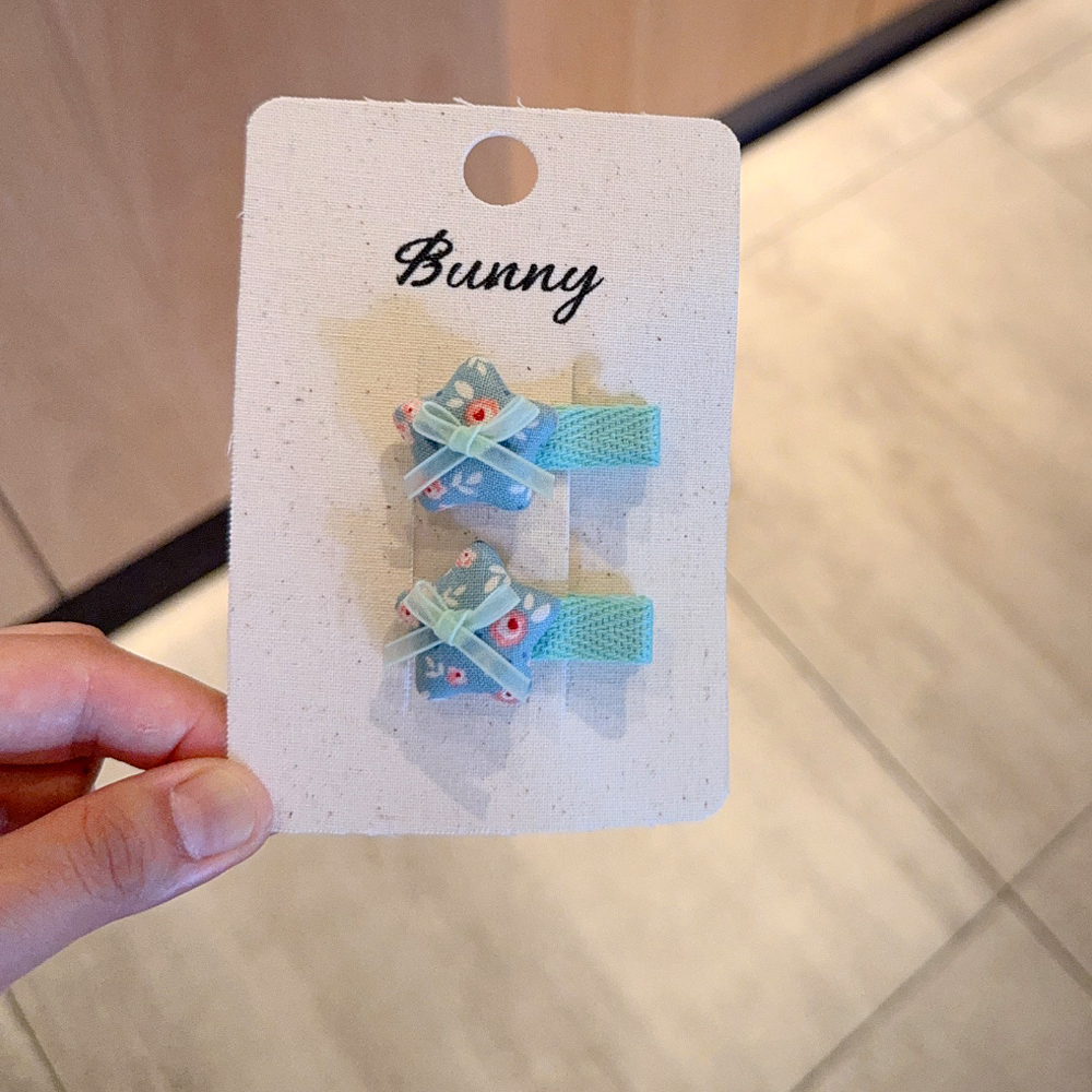 小清新女童蝴蝶结发夹五角星刘海夹碎发侧边夹发卡全包宝宝胎毛夹