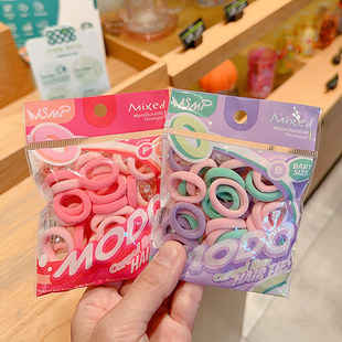 儿童糖果彩色弹力皮筋可爱小揪揪扎刘海头发绳婴幼儿不伤发毛巾圈