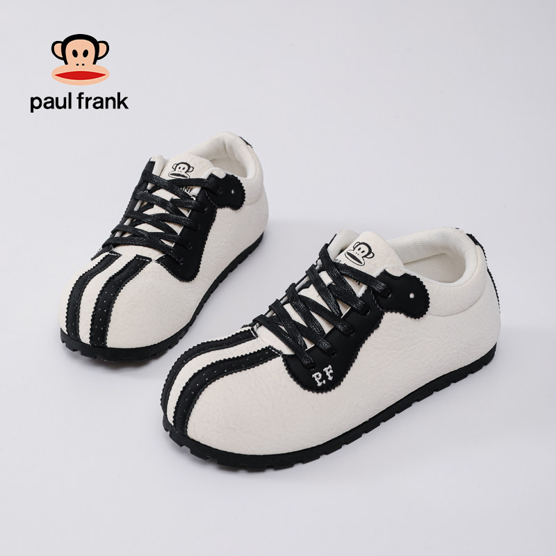 大嘴猴女鞋黑白拼色德训鞋女2026春季厚底系带休闲运动鞋百搭板鞋,女鞋,时尚休闲鞋,淘宝优惠券,粉丝福利购,淘宝优惠卷