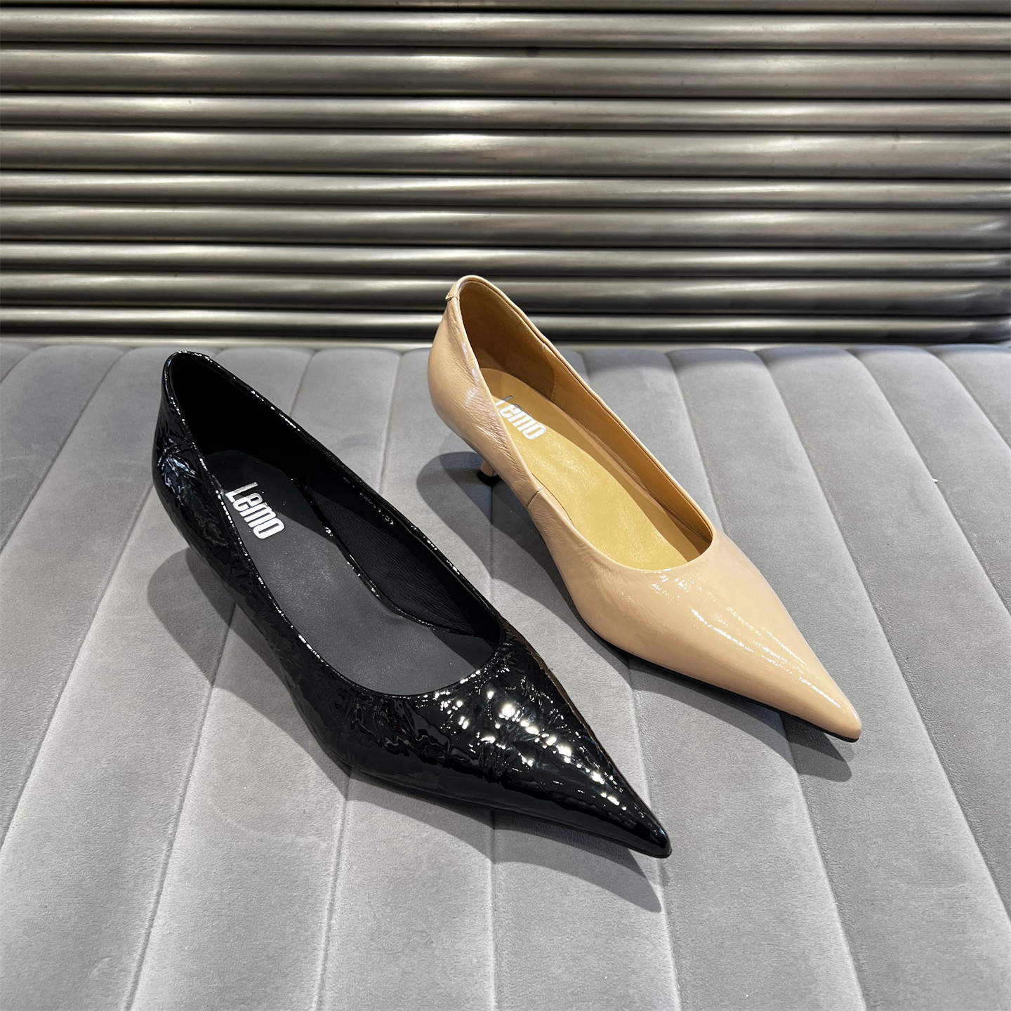 欧洲站女鞋2026春新款真皮漆皮尖头浅口单鞋细跟显瘦气质高跟鞋潮