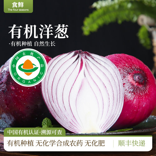 有机洋葱新鲜蔬菜凉拌烹饪生吃多规格顺丰包邮紫红色洋葱头圆葱
