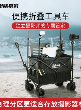 Selens 喜乐仕便携折叠小车影棚工具车道具灯架脚架背景摄影器材