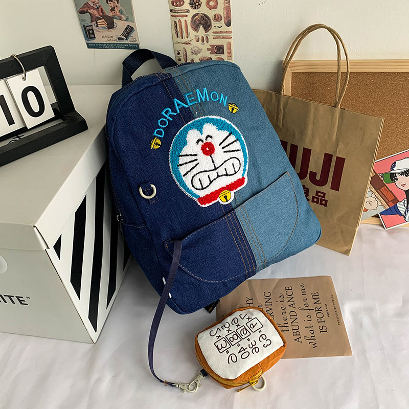 双肩背包多啦A梦卡通叮当猫1-3