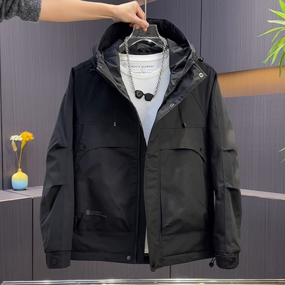 青年加厚冲锋衣外套男秋冬夹棉