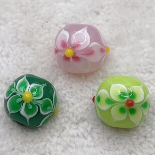 XK198-XK200 天运饰品 百花齐放琉璃  四瓣拉花 花珠