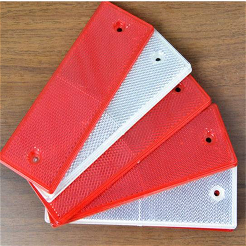 粘贴式汽车反光贴发光车身贴车用红色白色年检反光板交通安全标示