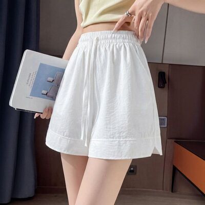 白色冰丝速干外穿子夏季薄款