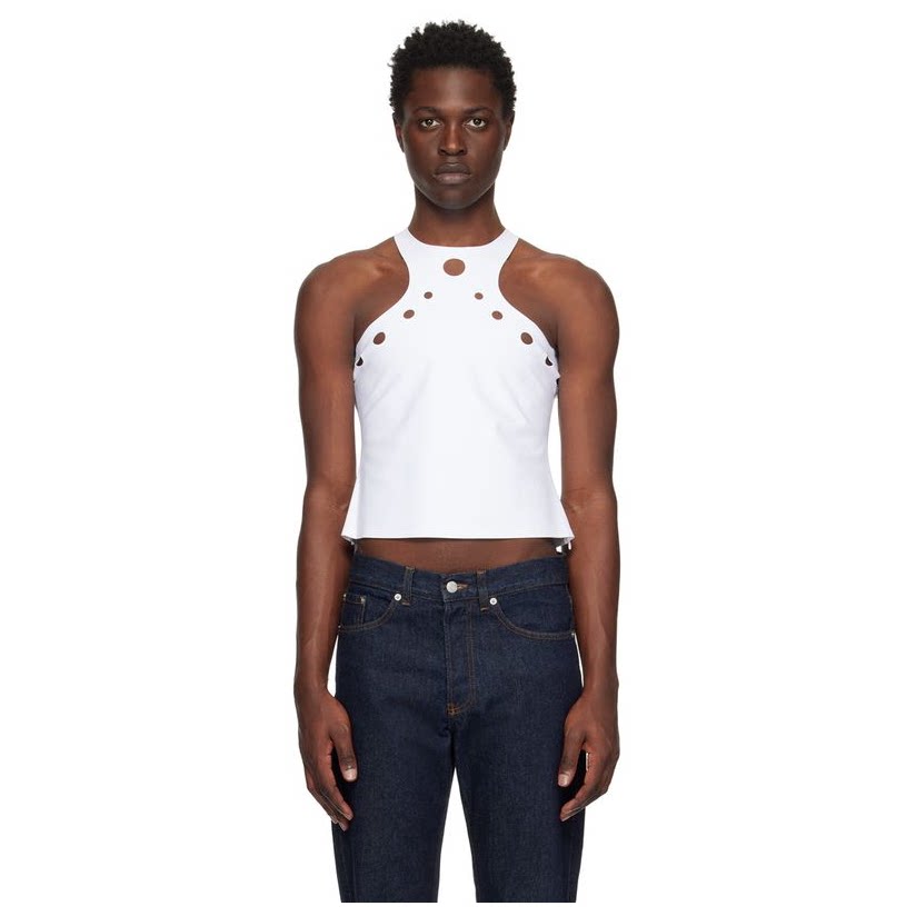 jean paul gaultier 让·保罗·高缇耶 白色镂空上装男