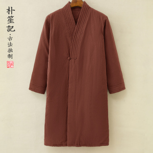 不一样的温暖道袍！原创男士冬季中长汉服中国风棉衣宽松加厚长袍