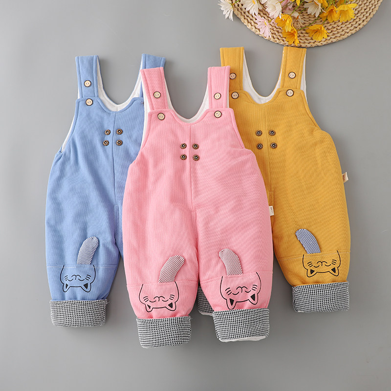 婴儿背带裤宝宝夹棉保暖棉裤秋冬可开裆裤纯棉两用裆连身裤外穿,童装/婴儿装/亲子装,裤子,淘宝优惠券,粉丝福利购,淘宝优惠卷