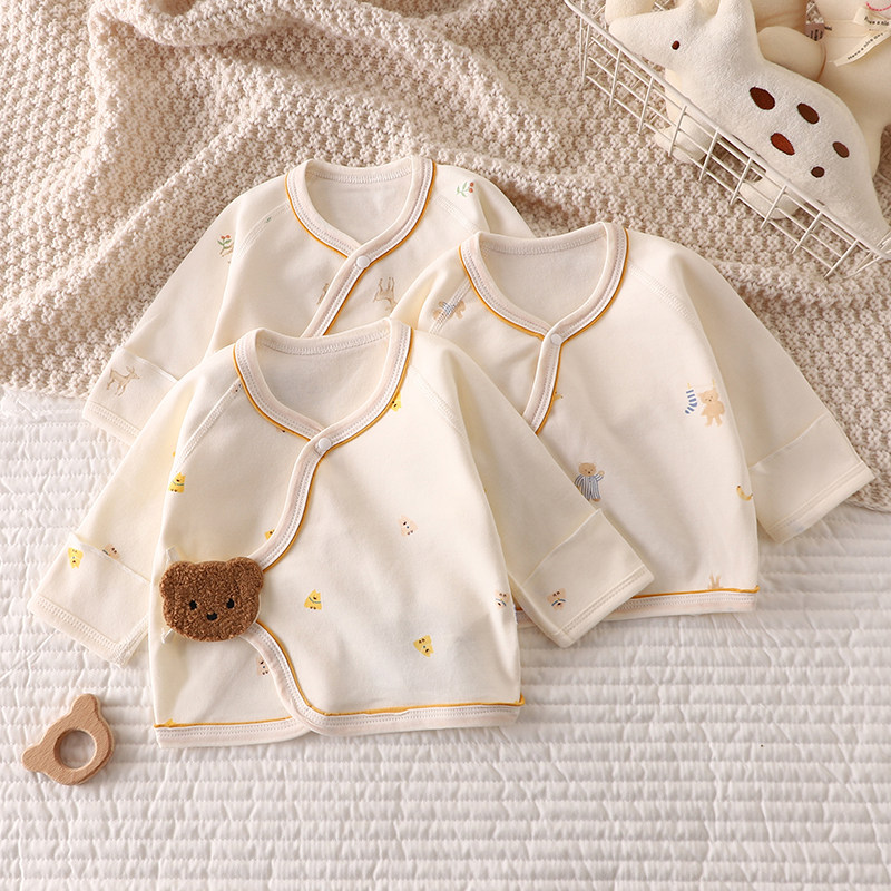 하프백 옷 봄과 가을 순면 잠옷    옷  탑 스님 옷 사계절 0-3개월