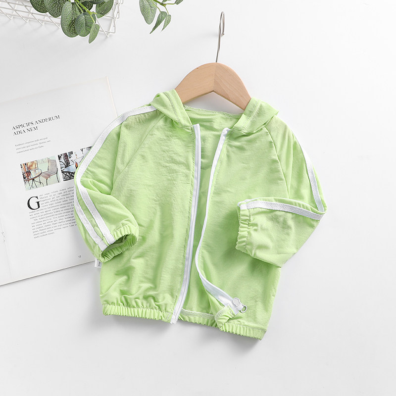 자외선 차단 의류 여름용 얇은 어린이 통기성 피부 의류 얼음 실크 재킷 자외선 방지  에어컨 셔츠 유행