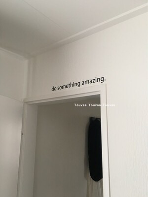 ins极简风英文玻璃门装饰贴纸