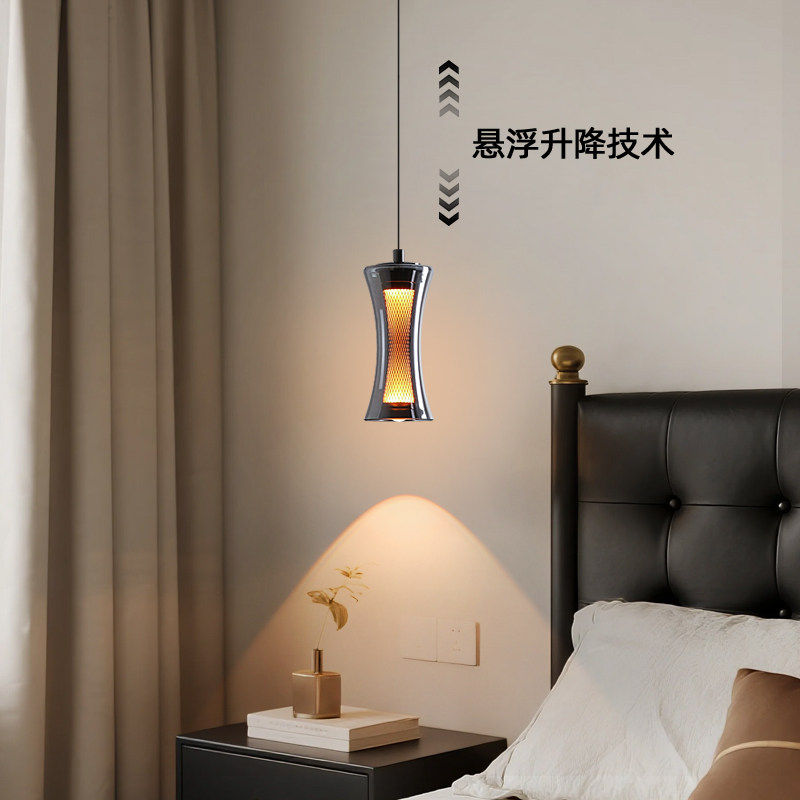 床头吊灯新款意式极简高级感创意可升降吧台玄关卧室床头吊线灯,家装灯饰光源,床头/玄关/吧台/过道吊灯,淘宝优惠券,粉丝福利购,淘宝优惠卷