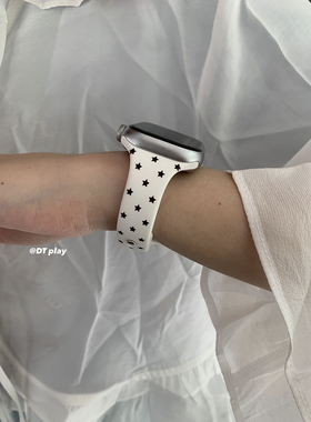 DT play 星星波点适用于苹果iwatchsS11/S10表带applewatchs9/s8