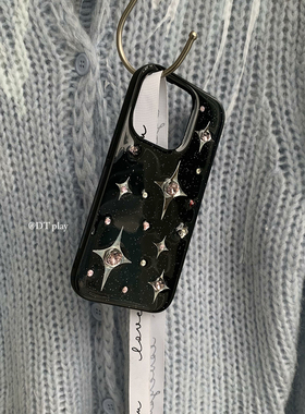 DT play粉色四芒星神秘宇宙的星星韩国个性博主ins风高级适用于iphone16promax/15plus苹果11/12/14/13手机壳