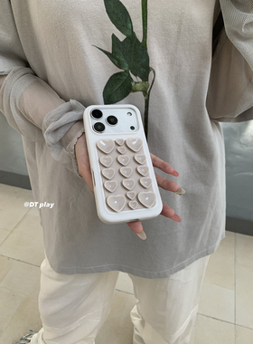 DT play 爱心吸盘色彩多巴胺活力满满韩国ins博主小众设计适用于iphone17promax/16/15苹果14/13手机壳保护套