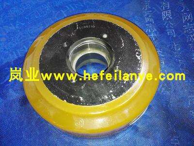 叉车聚氨酯轮Q61F1-00271均衡CQD15平衡实心轮合力原厂价直销配件