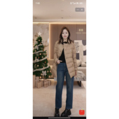 女C8280 加绒百搭显瘦显腿直法棍裤 YUAN 法棍裤