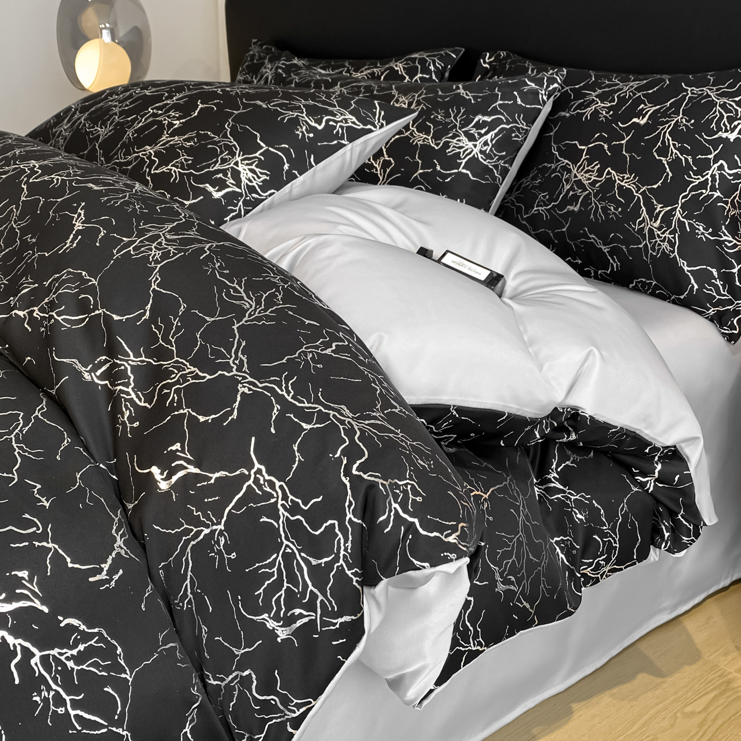 2026新款简约水洗真丝四件套轻奢高级感主卧室凉感被套床单床品