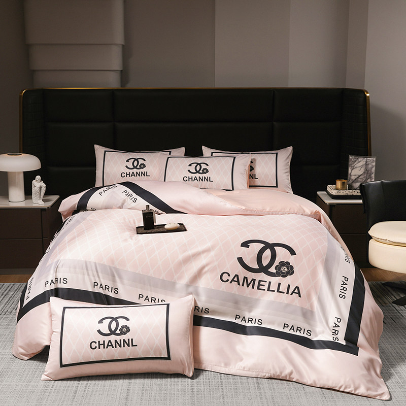 轻奢高级感冰丝四件套主卧室丝滑裸睡2026新款夏季被套床单床品