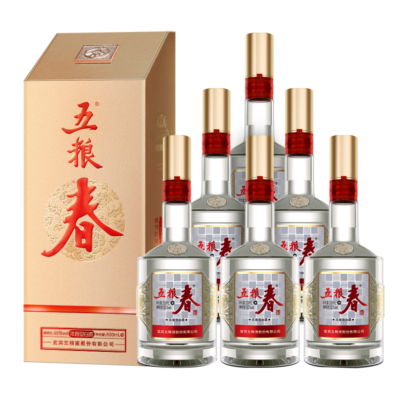 第二代五粮春52度500mL*6瓶