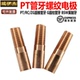 BSW英制紫铜螺纹电极PT管牙RC ZG管牙G牙棒美制NPT水管牙垂直放电