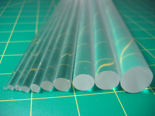 透明亚克力/有机玻璃/PMMA圆棒 胶棒 各种直径 长度25cm