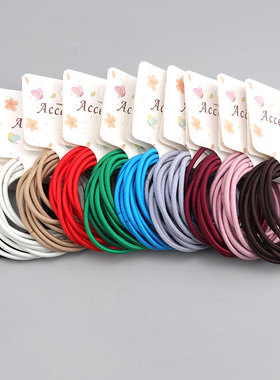 基础发圈女发绳橡皮筋高弹力发饰饰品小皮筋百搭学生高马尾头绳