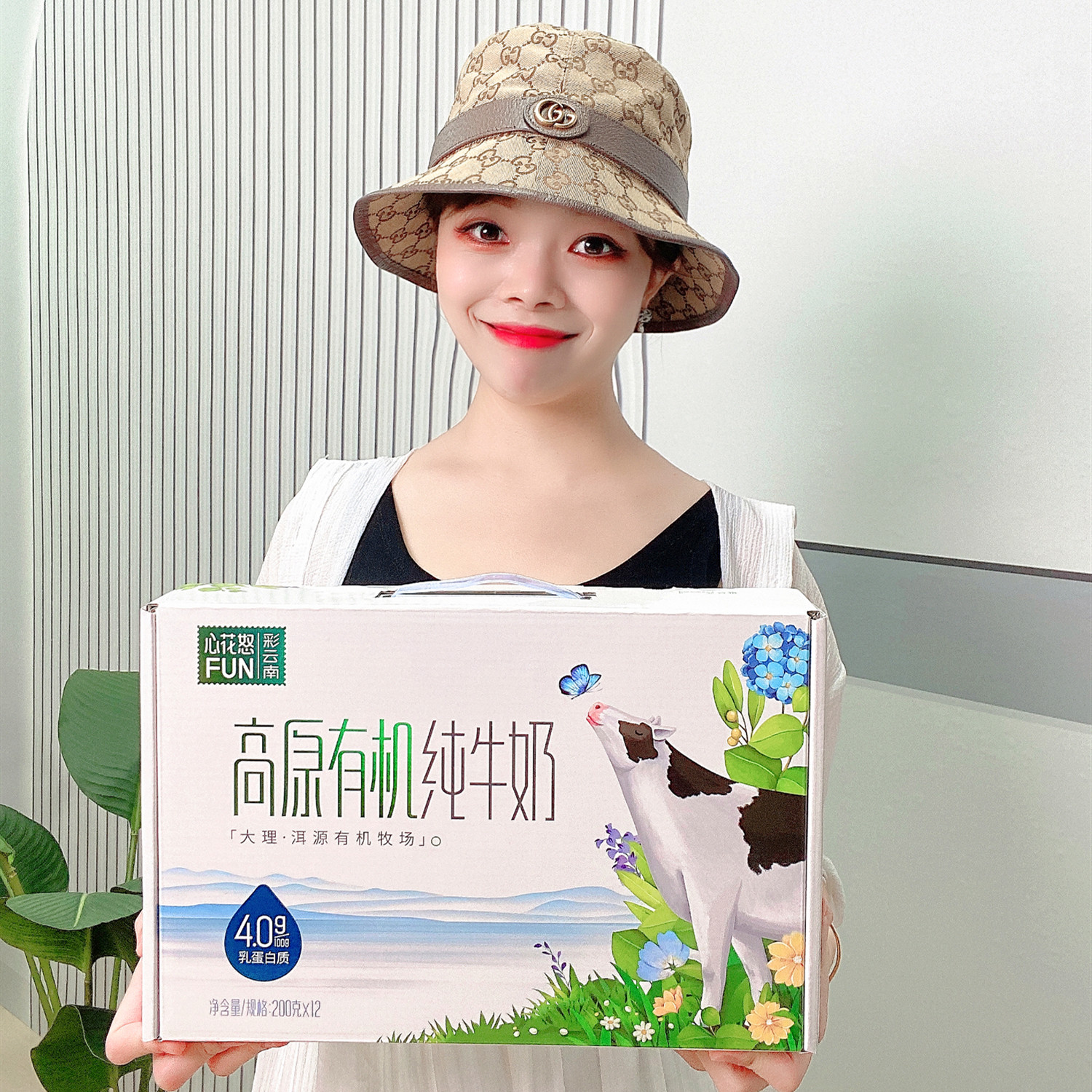 新希望雪兰心花怒fun 高原有机纯牛奶营养奶礼盒装200g*12盒*2箱