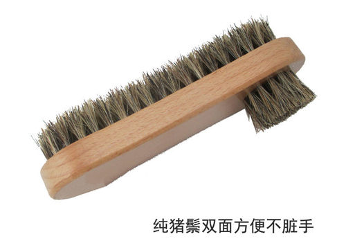 满19包邮逸柯鞋刷猪鬃毛鞋刷子软毛鞋刷清洁刷抛光鞋刷子鞋油鞋擦