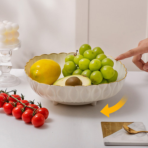 水果盘客厅茶几家用零食干果摆放盘轻奢高档前台糖果盘高颜值果盆