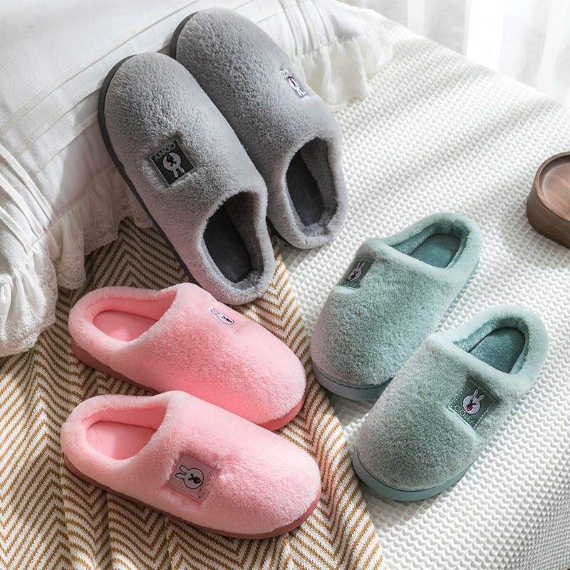 新款月子室内包跟防滑加厚棉拖鞋