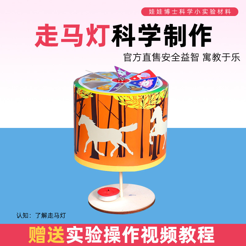 中国传统实验走马灯小学生科技小制作发明视觉暂停原理科学材料包