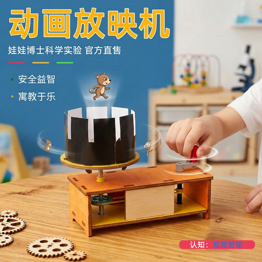 科学实验手工制作动画放映机 儿童中小学生创意科技小发明diy材料