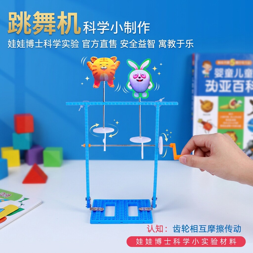 儿童跳舞机齿轮传动实验玩具