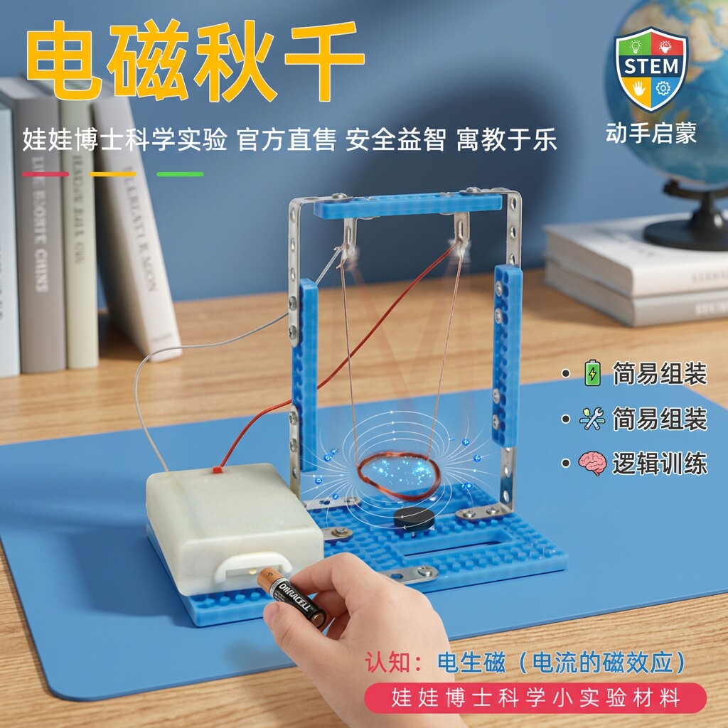 电磁秋千科学实验小学生物理电磁学科技小制作发明手工教具材料包