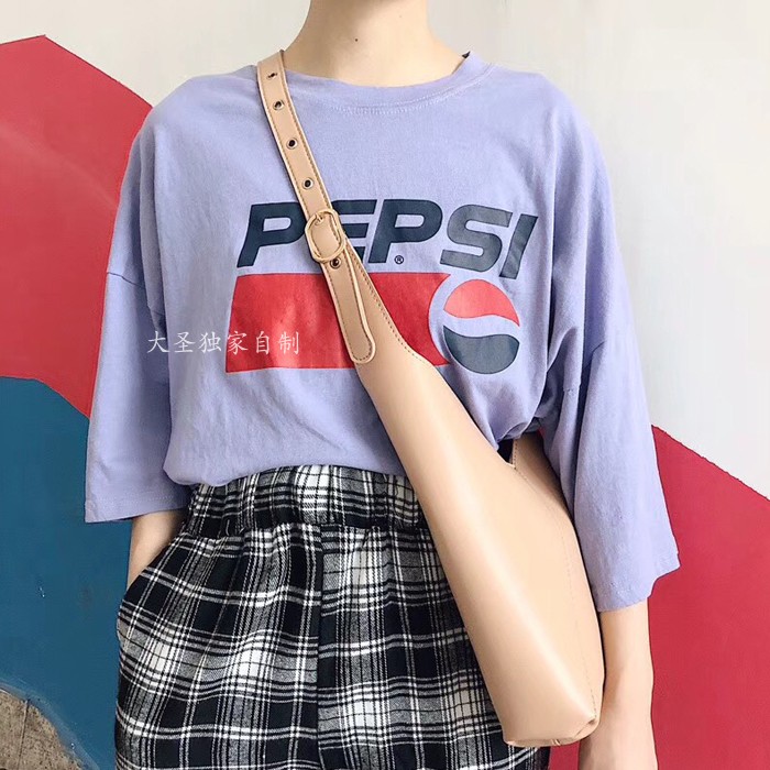 ´óÊ¥×ÔÖÆ2018Ïļ¾×ÏÉ«°ÙÊ¿ÉÀÖÓ¡»¨¿íËɰٴîÏÔÊݶÌÐäTÐôÉÏÒÂÅ®×°