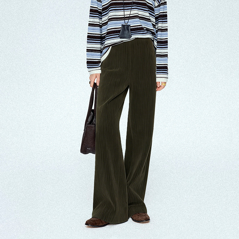 2025极简风宽松显瘦高腰阔腿裤女直筒休闲裤垂坠感长裤气质百搭