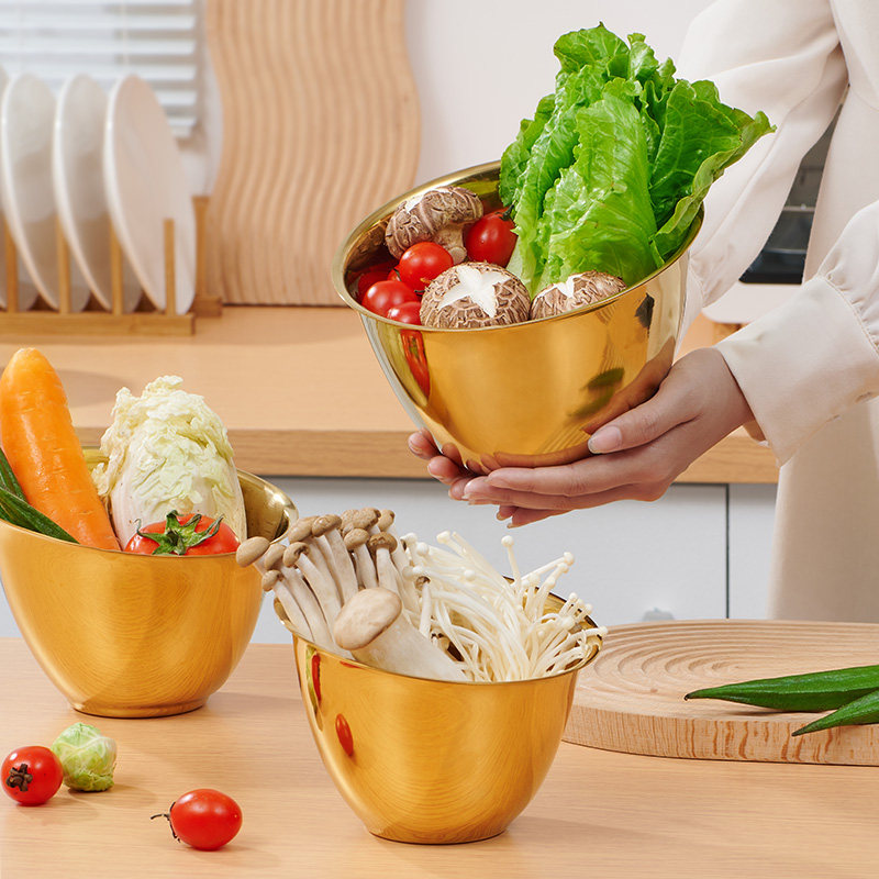 不锈钢蔬菜桶生菜碗商用自助餐