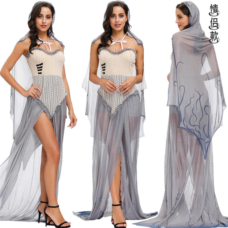 ビクターゾンビ映画のヒロイン アイミリーの花嫁衣装に扮したコスプレ衣装