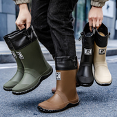 防臭水鞋 洗车钓鱼水鞋 男款 中筒雨靴耐磨外卖跑腿工作胶鞋 雨鞋 大码